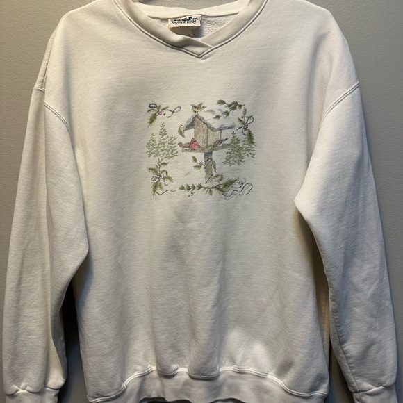 90s Garden Reflection Sweatshirt Jumper Crewneck Northern Reflection Pullover - Picture 1 of 5